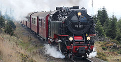 
'99 7222' on the way up the Brocken, Harz Railway, September 2024