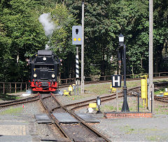 
'99 7232' at Eisfelder Talmuhle, Harz Railway, September 2024