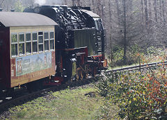 
'99 7241' on the way down the Brocken, Harz Railway, September 2024