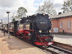 
'99 7243' at Schierke on the Brocken line, Harz Railway, September 2024