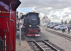 
'99 7247' at the top of the Brocken, Harz Railway, September 2024