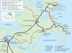 
Map of Rugen Island railways