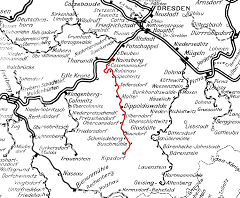 
Map of the Weisseritztalbahn