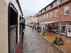 
The railway in the main road at the Molli, September 2024