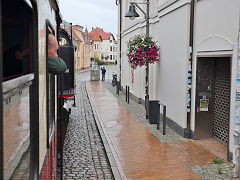 
The railway in the main road at the Molli, September 2024