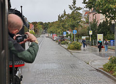 
The railway in the main road at the Molli, September 2024