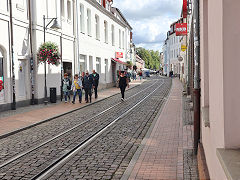 
The railway in the main road at the Molli, September 2024