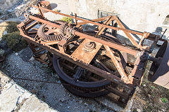 
The gear drive for both ropeways, Naxos, October 2015
