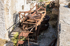 
The gear drive for both ropeways, Naxos, October 2015