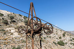 
A pylon on the Mounsouna ropeway, Naxos, October 2015
