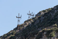
A pylon on the Lionas ropeway, Naxos, October 2015
