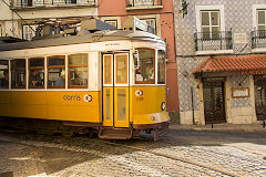 
Tram No 575 at Lisbon, March 2014