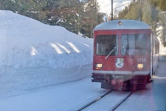 
RhB driving trailer '1714' on the Davos line, February 2019