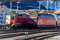 
SBB '420 299' and '460 112' at Chur, February 2019