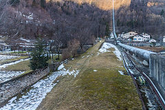 
Pipeline and narrow-gauge maintenance line at Tirano, Italy, February 2019
