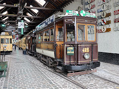 
SGCFE Tram '428' at Brussels Tram Museum, Belgium, June 2024