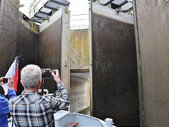 
Boat lift No 4 exit lock, Canal du Centre, Belgium, June 2024