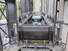 
The new boat lift, Canal du Centre, Belgium, June 2024