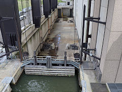 
The new boat lift, Canal du Centre, Belgium, June 2024