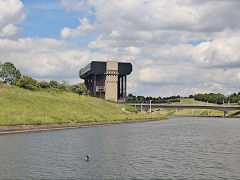 
The new boat lift, Canal du Centre, Belgium, June 2024