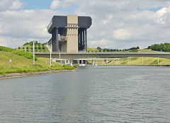 
The new boat lift, Canal du Centre, Belgium, June 2024