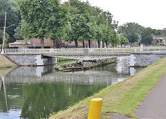 
Swingbridge beween lifts '3' and '4', Canal du Centre, Belgium, June 2024