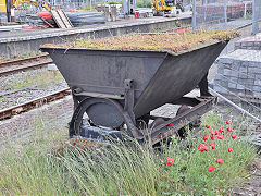 
Mine dram on the station platform, Charleroi, Belgium, June 2024