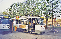 
Trams Nos '31' and '18', Ghent station, Belgium, November 1993