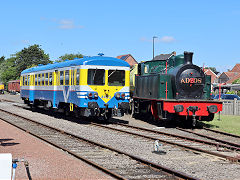 
SNCB '4403' and 'AD 08' from Andre Dumont Mines 0-8-0T built by la Meuse '4480' in 1950, Maldegem, Belgium, June 2024