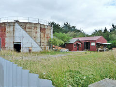 
A small workshop and oil tank, Carterton, January 2013
