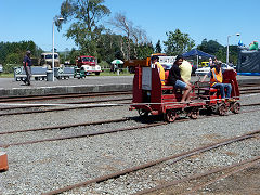 
The Jigger hard at work, Pahiatua Railcar Museum, January 2013