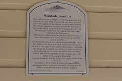 
Woodside Goods Shed information board, part of the old Greytown Station, January 2017