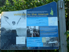 
De-Gaussing noticeboard, Somes Island, Wellington, January 2013