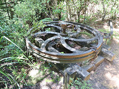 
The aerial ropeway return wheel, Piako County Tramway, February 2023