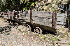
Old wagons at the bins, Charming Creek Railway, February 2017