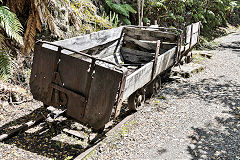 
Old wagons at the bins, Charming Creek Railway, February 2017