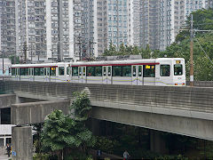 
New Territories light rail 1041 and  1058, December 2012