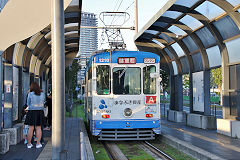
Tram '1210' at Kumamoto, October 2017