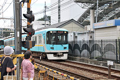 
Keihan Keishin line '810'  at Yamashina, Kyoto, September 2017
