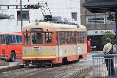 
Tram '61' at Matsuyama, September 2017