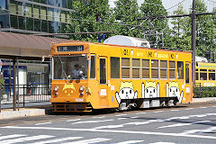 
Tram '7202' at Matsuyama, September 2017