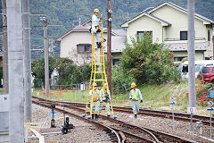 
Overhead maintenance at Tanokura, September 2017